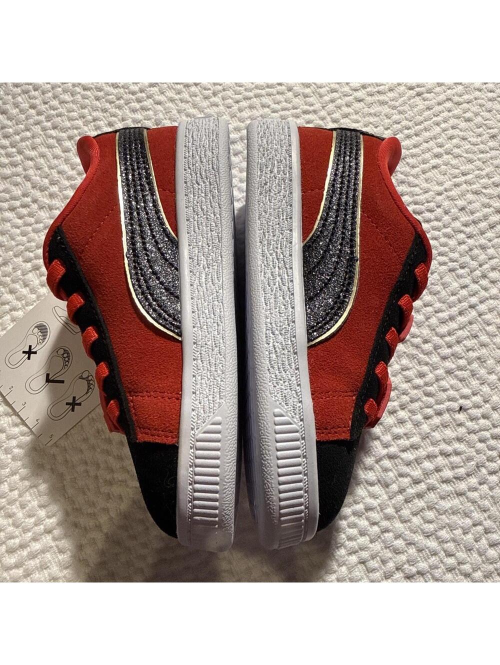 Puma Baby 01 LOL Surprise Suede Red Black Kids Sneakers Size 10C - Picture 9 of 9
